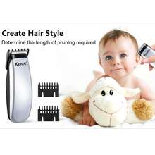 Kemei 1pc KM-666 Mini Low-Noise Baby Hair Clipper, Children's Electric Hair Trimmer With R-Shaped Blade For Gentle Skin, Portable Men's Hair/Beard Trimmer, Household Body Hair Shaver (Batteries Not Included) - Silver - View 10