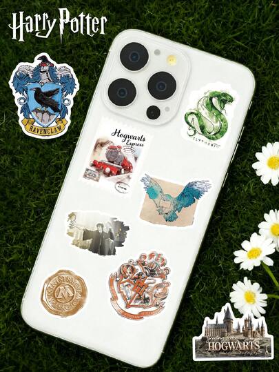  Harry Potter Watercolor Graffiti Stickers - 50 Pcs Vintage Magic Prop Elf Series Waterproof Decals, Fun Souvenir & Birthday Gift For Teens And Adults, Suitable For Water Bottles, Laptops, Cars & More.