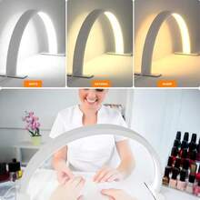 1 đèn LED làm móng, đèn LED làm mi, đèn hình lưỡi liềm, đèn chăm sóc da mặt hình lưỡi liềm, đèn chuyên nghiệp cho kỹ thuật viên, thích hợp cho sơn móng tay gel, làm mi/lông mày/hình xăm, dùng trong salon và tự làm tại nhà. - Đèn làm móng hình bán nguyệt - Xem 10