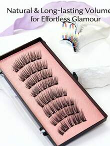 2 Pairs Magnetic False Eyelashes, Natural & Voluminous, Magnetic Attachment, No Damage To Real Lashes, Reusable - View 2
