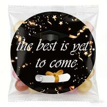 2英寸黑色毕业贴纸“最好的还在后头” - 防水乙烯基毕业礼物标签、信封封口贴、大学和高中毕业生邀请函 - B - 查看 7