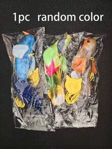 1pc Interactive Realistic Bird Cat Toy | Lifelike Chirping Sound, Soft Feathers, Handmade Flying Design, Single Cat Hunting Fun, Suitable For All Cat Breeds, No Battery Required - Multicolor - View 18