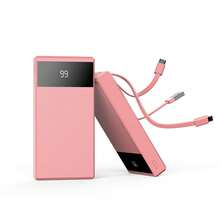 YLYP Portable 10000mAh Power Bank With 3 Built-In Cables, 5 Output Ports, 2 Input Ports, 3A Fast Charging, Compatible With IPhone 17/16/15, Galaxy, And Other Devices, Lightweight And Portable Travel Battery Pack - Multicolor - View 14