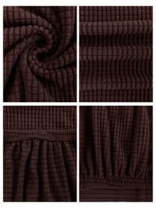 1pc/4pcs Set, Corn Husk Jacquard Sofa Cushion Cover, Home Decor, Thick Corner Chair Pad, Bench Seat Cushion Cover, Multi-Color Options, Dust & Scratch Resistant, Minimalist Chair Pad, Fabric Dining Chair Cushion, Suitable For Living Room, Bedroom, Etc. - Coffee Brown - View 6