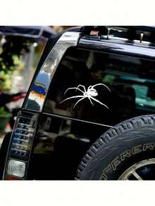 Pegatina de coche de araña - Calcomanía de advertencia resistente al agua, decoración exterior del vehículo, accesorio de coche único y creativo - Adecuado para puertas y ventanas de automóviles - Calcomanía autoadhesiva duradera y de alta adherencia - Pegatina de Halloween - Accesorio de coche - Regalo navideño - Multicolor - Ver 1