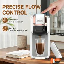 Cafelffe 4-In-1 Capsule Coffee Machine, 20 Bar Fully Automatic Home Coffee Maker Supporting Hot/Cold Brew, Compatible With Nes*/D Series Capsules/ESE Coffee Bags/Ground Coffee, Instant Heating For Quick Coffee Making, Compact Design Suitable For Home Use - View 10