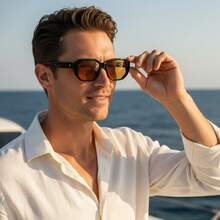Unique Polygonal Men's Glasses, CP+PC Design Small Frame, Modern Classic Retro Style Daily Decorative Glasses, Suitable For Men And Women Street Photography, Vacation, Holiday, Outdoor Accessories - K40437 - View 15