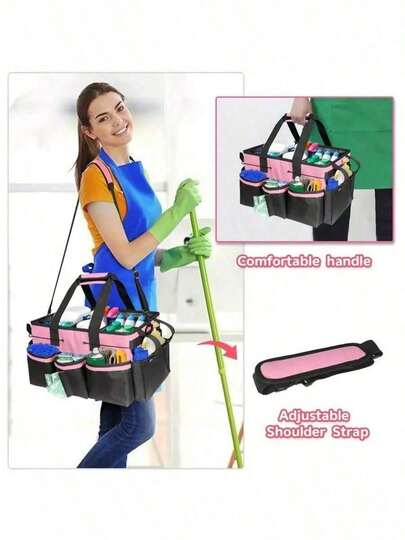 1pc Large Capacity Outdoor Storage Bag, Camping Organizer Bag, Cleaning Tool Organizer Bag, Multi-Functional Storage Bag, Crossbody Handheld Portable Cleaning Tool Waist Pack, Outdoor Tool Bag, Outdoor Storage Bag, Multi-Purpose Storage Bag, Sports Storage Bag, Indoor Storage Bag, Home Storage Bag, Clothes Storage, Shoes Storage, Outdoor Miscellaneous Storage