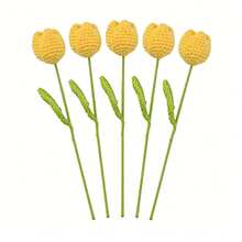 1pc/3pcs/5pcs Artificial Crochet Sunflower, Rose, Tulip, Lily Flower, Fake Flowers, Lifelike Flowers, Desktop Decor, Wall Decor, Suitable For Birthday Gift, Anniversary Gift, Mother's Day Gift, Christmas Gift, Event & Home Decor, Valentine's Day Gift - Multicolor - View 18