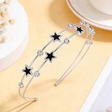 3pcs/2pcs/1pc Sweet Lady Double-Layer Star Headband, Minimalist Hair Hoop - Multicolor - View 4