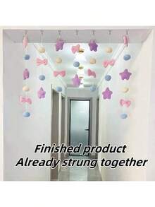7/9 件装可爱粉色心形窗帘,房间悬挂装饰,卧室隔断帘,家居装饰,适用于婚礼、生日派对、聚会装饰 - 多色-房間裝飾 - 查看 13