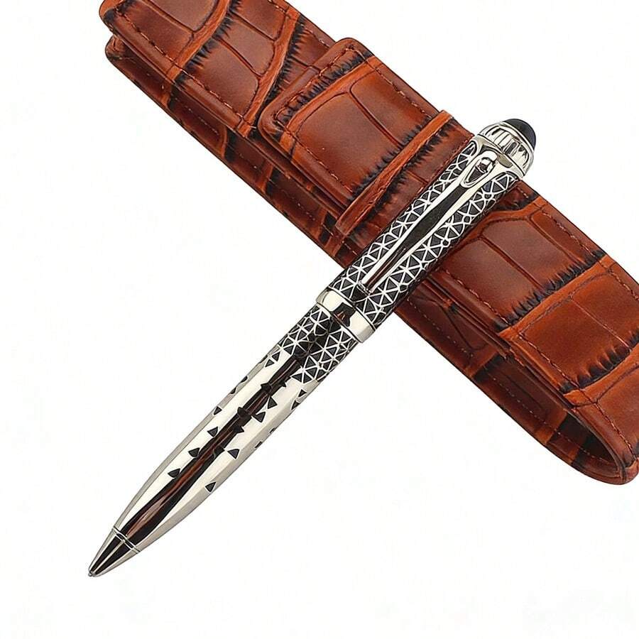Classic Luxury Ballpoint Pen, High-Grade Metal Body, Smooth Writing, Perfect For Office, School, Business Signature & Gift - 148O - View 1