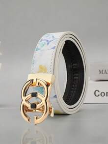 休闲百搭男士腰带，合金自动扣腰带 - 彩色 - 查看 5