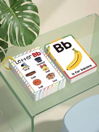 26pcs English Alphabet Flash Cards, Children Early Education, Learning Colors Animals Letters Enlightenment Cognitive Cards