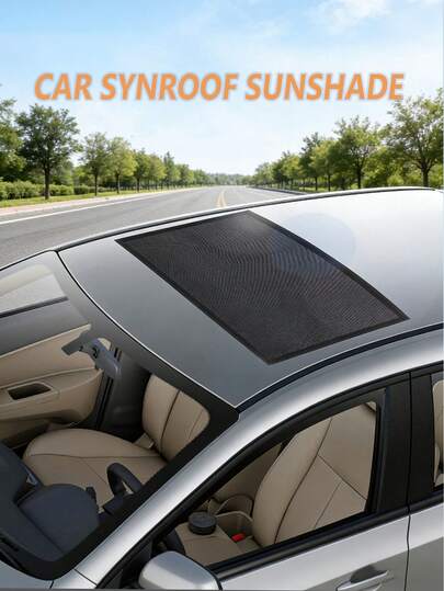 磁吸式汽车天窗遮阳帘 - 透气网状天窗遮阳帘，阻挡紫外线和热量 - 快速安装，保护隐私，适用于全景天窗 - 是过夜露营、公路旅行和宠物安全的理想之选