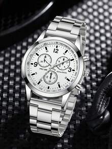4pcs Men's Quartz Watch Combination Set, Business Casual Minimalist Retro Dial With Calendar Function For Daily Wear, Party Decoration Or Father's Day Back To School Season, Various Festival Gifts For Friends And Fathers - Multicolor - View 3