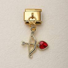 1 PC Silver Stainless Steel Bracelet Accessories With Heart, Cherry And Butterfly Elements, Designed For DIY Bracelet Jewelry Making And Freely Matchable With Different Styles. - Gold - View 13