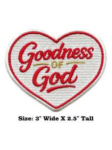 1 miếng vá thêu hình "Lòng tốt của Chúa" (1PC) chủ đề nhạc phúc âm tôn giáo, có thể ủi lên quần áo. - Nhiều màu - Xem 11