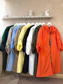 Women Trench Coats - 淺藍色 - 查看 6