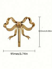 1pc/2pcs Gold Brass Bow Tie Wall Hook - Polished Wall Mounted Decorative Hook With Screws, Suitable For Hanging Clothes, Towels, Bags, Doors, Bathrooms, Kitchens And Bedrooms, Also Suitable For Holiday Decorations, Mother's Day Gifts, Graduation Gifts, Home Essentials - Multicolor - View 12
