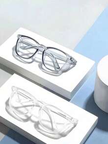 1 par de gafas de manicura a prueba de polvo - Lente transparente/rosa/negro, diseño a prueba de viento, herramienta de protección ocular para el cuidado de uñas finas, accesorio de pedicura, marco de plástico ligero y duradero, estilo de moda, resistente y duradero, esencial de belleza - Multicolor - Ver 4