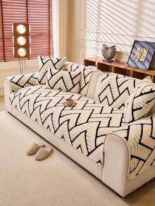 1 Đệm ghế sofa lông mềm mại, chống trượt, chống mài mòn, thân thiện với thú cưng, chống bám bẩn, sử dụng được quanh năm trong nhà, có thể giặt máy. - Đỉnh bóng - Xem 4