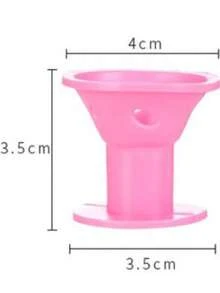 20/10个粉色硅胶免加热卷发器，便携式DIY造型工具，打造自然波浪卷发和刘海，适合短发/中长发，居家旅行皆宜，美容家居卧室装饰旅行配件，节日派对适用。 - 彩色 - 查看 8