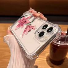 1pc Phone Case - Transparent Phone Case With Pink Lily Flower Design For Iphone 17 Pro Max 17 Pro 17 Plus 17 For Iphone 16 Pro Max 16 Pro 16 Plus 16 For Iphone 15 Pro Max 15 Pro 15 Plus 15 For Iphone 13 Pro Max 13 Pro 13 Plus 13 Iphone 16 Case Phone Cases - 1 cái - Xem 6