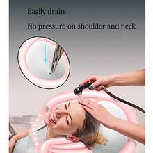 Inflatable Shampoo Bowl, Portable Hair Washing Tray For Bedside And In Bed, Lightweight Shampoo Basin For Elderly, Disabled, Pregnant, Injured, Bedridden, Handicap, Lightweight Hair Washing Sink - View 4
