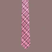 1 chiếc cà vạt nam màu hồng sọc kiểu preppy, phù hợp để phối đồ hàng ngày. - Hồng - Xem 3