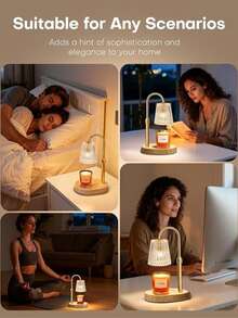 Candle Warmer Lamp With Timer And Dimmer Adjustable Height For Home Room Decor, Brithday Gifts For Women, Candle Warmer For Scented Jar Candles Mother's Day Gifts,Champagne - 1PC - 查看 7