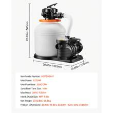 FlashPure Sand Filter Pump, 14 In For Above Ground Pool, 0.75 HP 3500 GPH, Swimming Pool Filter System With Timer, 6X Faster Filtration, Media Installed, Leak-Resistant, Ready To Use Out Of Box - 查看 7