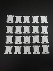 10/30/50pcs Plastic Spool Winder Set, Portable Mini Winding Board, White Plastic Thread Cards, Embroidery Sewing Thread Organizer Tools - Small Winding Board (white) - View 8