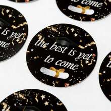 2英寸黑色毕业贴纸“最好的还在后头” - 防水乙烯基毕业礼物标签、信封封口贴、大学和高中毕业生邀请函 - B - 查看 11