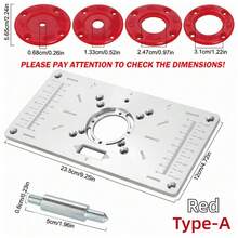 1PC Router Table Insert Plate Aluminum Router Plate For Woodworking Table Top Insert Mounting Plate Wood Tools Trimming Milling Machine With Accessories - Woodworking Workbench - View 4