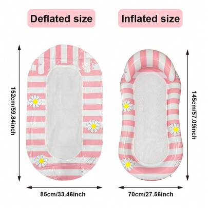 1pc Adult Swimming Pool Floating Lounge, Inflatable Raft Pool Air Sofa Floating Chair Bed, Lay On It With Your Whole Body Immersed In Water, Perfect For Cooling Off In The Pool