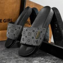 Men's Casual Summer Sandals - European And American Fashion Indoor Slippers, Non-Slip Outdoor Beach Flip Flops, Plus Size - Grey - View 5
