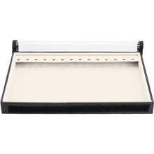 5 Large Jewelry Trays In Velvet Faux Leather (33x22cm) With Cover - 冰 - 查看 6