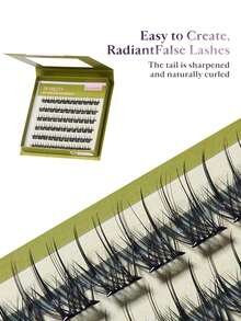 Pestañas postizas con adhesivo DP-02 Racimos de pestañas wispy sin necesidad de pegamento, pestañas de presión reutilizables - Ver 4