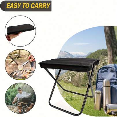 Portable Multifunctional Outdoor Picnic Camping Folding Chair, Ultra-Light Fishing Stool, Travel Stool, Fishing Gear