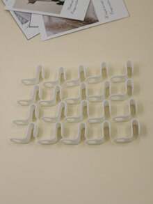 20pcs Mini Hanger Connectors - Stackable Plastic Hanger Storage Accessories. These Reinforced Plastic Connecting Hooks Are Compatible With Various Types Of Hangers, Making Them An Ideal Choice For Wardrobe Organization And Cascading Hangers. Featuring A Stackable Design And Smooth Rounded Surface, These Connectors Are Meticulously Crafted Using Brand New PP Material. - Multicolor - View 11