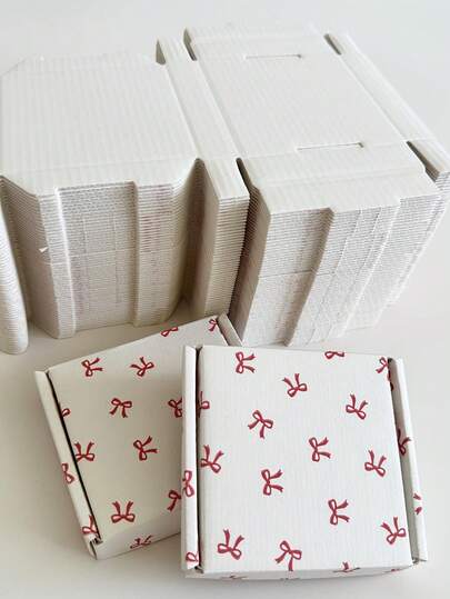 10/20 hộp quà trang sức nhỏ kích thước 10x9x2cm/3.94x3.54x0.79in, hộp giấy sóng mini, thích hợp để đựng hoặc trưng bày vòng cổ, nhẫn, bông tai, huy chương kỷ niệm, huy chương, trang sức, quà tặng nhỏ, mặt dây chuyền, vòng tay, nhẫn, tiền xu, trâm cài.