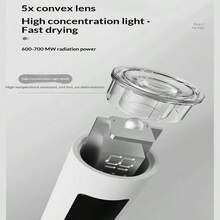 1个可充电200mAh迷你美甲灯，带支架，360度无限制旋转，便携式支架灯座，可旋转支架套装，美甲固化灯 - 彩色 - 查看 4