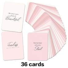 25/36 Pcs Affirmation Card Set - Daily Inspirational Quotes For Self-Care, Mindfulness, Confidence Building And Personal Growth, Soft Pink Design With Uplifting Phrases, Suitable For Morning Routine, Journaling Or Self-Love Practice - Multicolor - View 9