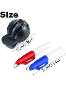 Golf Ball Line Marking Template Set, Double-Sided Triple Line Precise Alignment Marking Tool, Clip-On Line Drawing Guide With Marking Pen Combo, Easy Manual DIY Golf Ball Marking And Aiming Accessories - Multicolor - View 2
