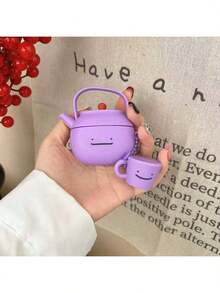 1 Set Creative Purple Changeable Teapot Design Protective Case Compatible With Apple Pro 3, Suitable For 1st/2nd/3rd/4th Generation - Multicolor - View 6