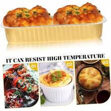 10/20pcs High Quality Non-Stick Baking Sheets | Heat Resistant, Reusable, Suitable For Air Fryer, Oven And Grill - Easy To Clean, Rectangular Design, Air Fryer Baking Molds, Aluminum Material, Freezer - View 5