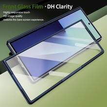 VIETAO Custodia protettiva per telefono cellulare compatibile con Samsung Galaxy Z Fold 7 6 5 4, con carica senza fili, supporto rotante a 360 gradi invisibile, protezione in vetro temperato, flip cover - Blu - Visualizzare 8