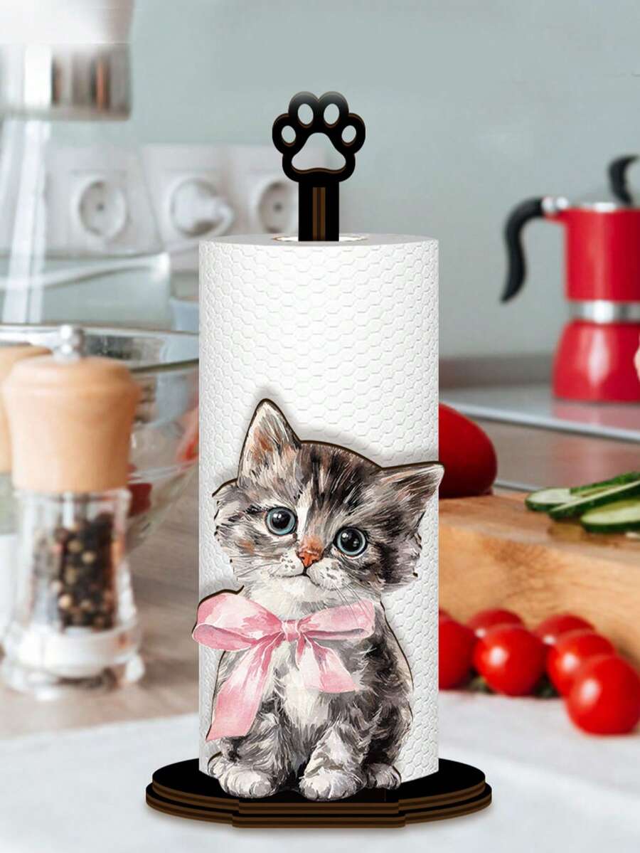 1 chiếc giá đựng khăn giấy nhà bếp hình mèo dễ thương với nơ, cũng thích hợp dùng làm giá đựng giấy vệ sinh phòng tắm, lý tưởng để trang trí cho tiệc trà chiều hoặc tiệc ngoài trời, có thể đặt ở nhà bếp, phòng khách, phòng tắm, bàn ăn, phòng ngủ để thêm nét duyên dáng mộc mạc cho ngôi nhà. - Nhiều màu - Xem 1