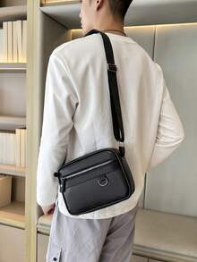 TIANDINGYU 商务邮差包、男士斜挎包、复古印花单肩包、PU皮革单肩包、通勤包、节日/生日礼物 - 彩色 - 查看 5